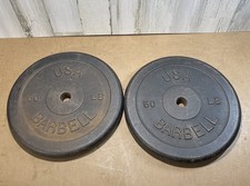 2-50 Lb Standard Size Weight Plates USA BARBELL
