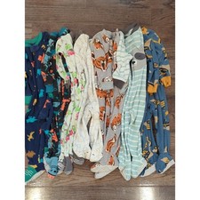 Boys Footie Pajamas Bundle 12 Months 7 Pieces