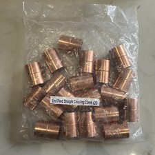 End Feed Copper Straight Coupling 22mm Pack Of 20