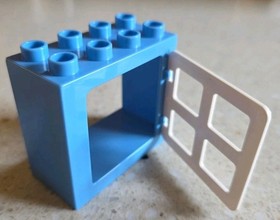 LEGO DUPLO - CELESTIAL AND WHITE WINDOW - 10527 - AMBULANCE - VINTAGE - USED