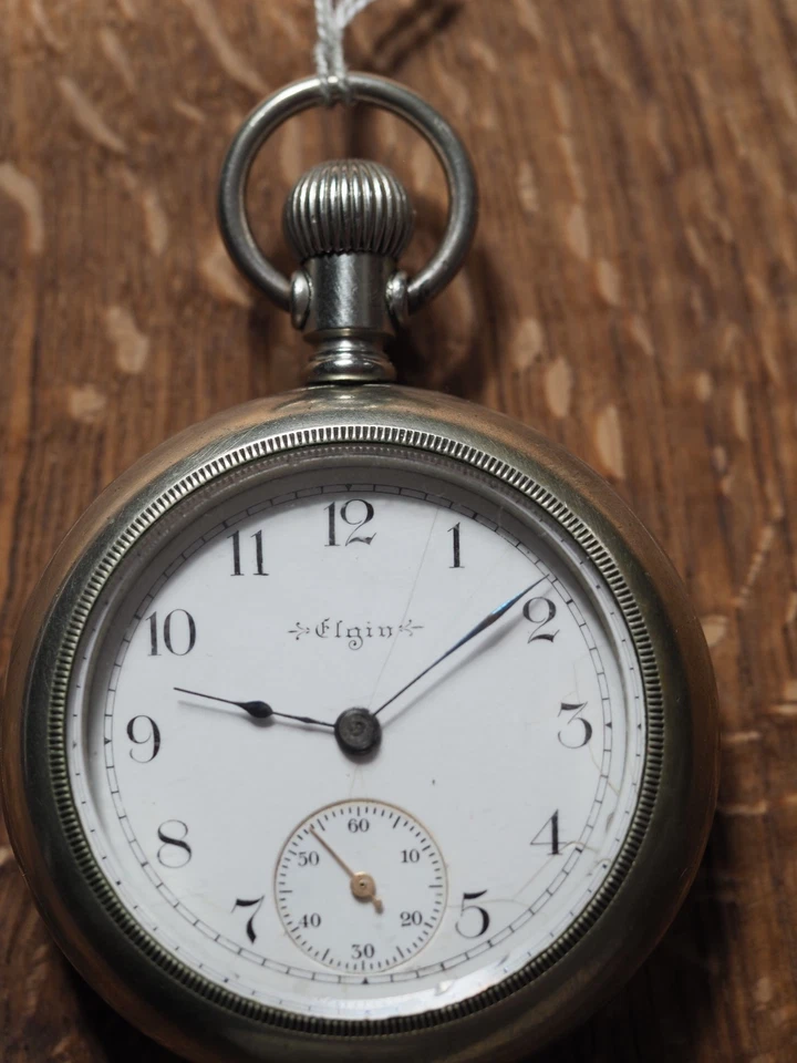 große schwere vintage Elgin Taschenuhr Military Dienstur 7 Steine (3) - Bild 1 von 4