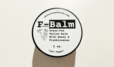 F-Balm - Premium Tallow Balm beef tallow balm Honey & Frankincense 2 oz NEW