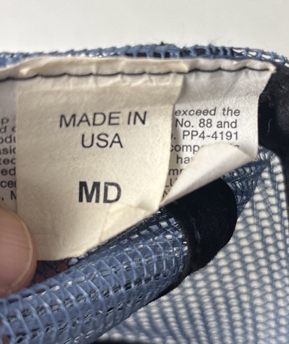 Vintage USPS Post Service Blue Mesh USA Made Trucker Snapback Hat VTG 🧢 - Picture 7 of 7