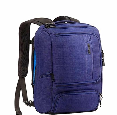 eBags Pro Slim Laptop Backpack 17 in Blue Padded Water-Resistant Polyester