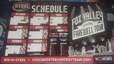 Never Used Chicago Steel (Unitd States Hockey League) 2025-26 Schedule Magnet