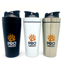 Batidora Pro Grizzly 25 oz Protien Shaker acero inoxidable entrenamiento físico 750 ml