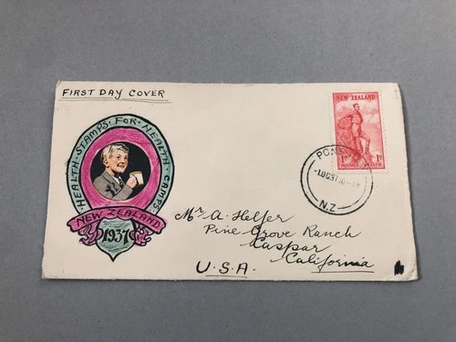 NEW ZEALAND First Day Cover 1937 to California