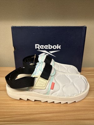 Reebok Beatnik Jacket Liner GW8323 Mens White Canvas Slides Sandals Size 8