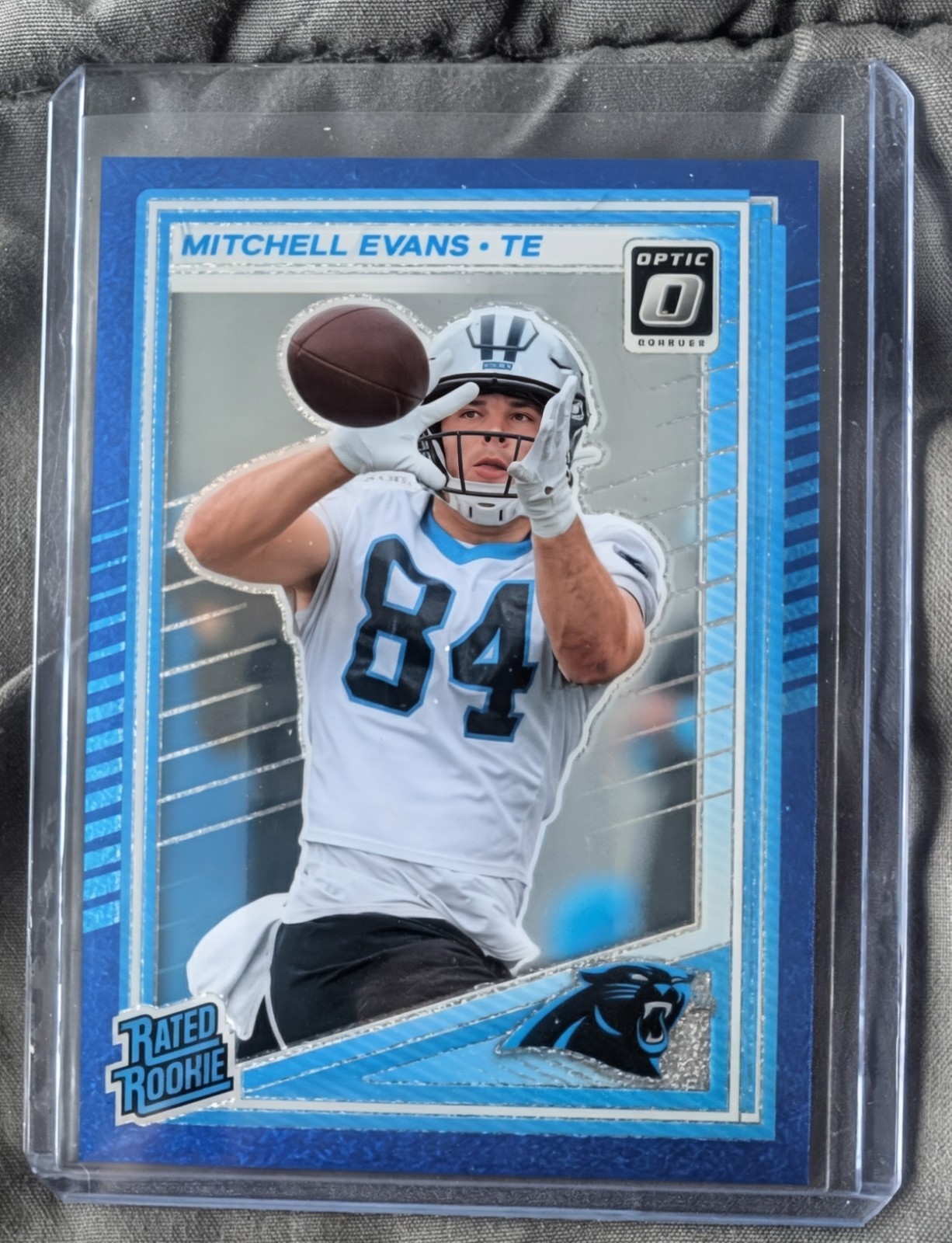 2025 Donruss Optic Rated Rookie Mitchell Evans Blue Glitter SSP