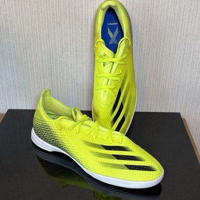 Adidas x Ghosted.3 Indoor Soccer Shoes Mens Sz 12.5 FW6937 Yellow Black Lace Up