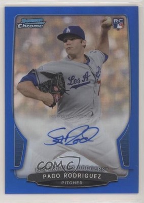 2013 Bowman Chrome Rookie Blue Refractor 229/250 Paco Rodriguez #ACR-PR Auto p7m