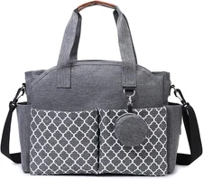 Large Diaper Waterproof, with Pacifier Case, Removable Shoulder Strap, Baby Bags