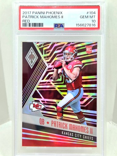 2017 Panini Phoenix Patrick Mahomes Red Prizm ROOKIE Refractor /299 PSA GEM 10