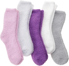 Fuzzy Socks Warm Fluffy Winter Cozy Thick Plush Slipper Sleep Comfy Crew Socks f