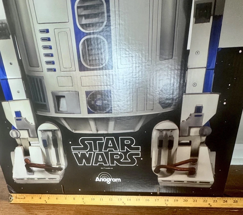 Exhibición de tienda recortada de cartón tamaño real R2D2 Star Wars RARO coleccionistas  Foto 3 de 4