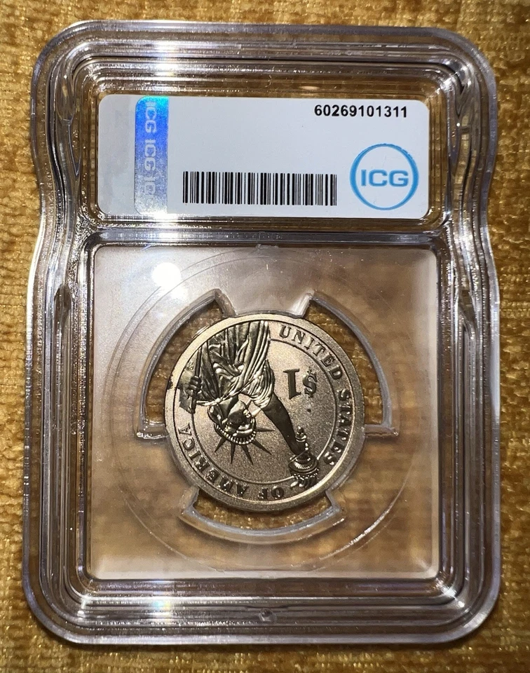 2015 年 P 版 L. B. Johnson 反向精制美元 ICG PR69 硬币和编年史-大量 10 件! — 第 3/4 张图片