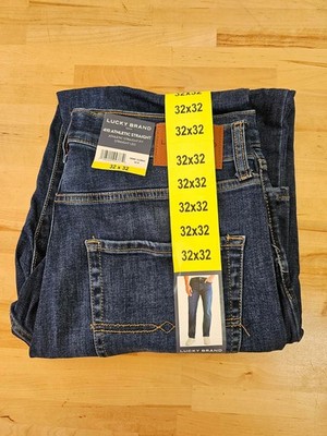 *SNAG* 32Wx32L - BLUE - Lucky Men s 410 Athletic Stretch Fit Straight Leg Jeans