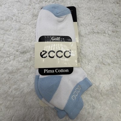 Ecco Women s Golf Socks Pima Cotton Powder Blue 9-11 Inches New