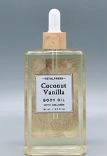 Petal Press by Home & Body Co Coconut Vanilla Body Oil w/ Collagen 5.5 oz New