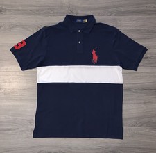 Ralph Lauren Colorblock Mesh Big Pony Polo Shirt Blue Big  Tall Men  s Size 1XB