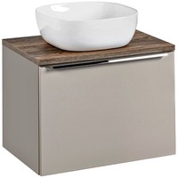 Badezimmer Waschtisch-Unterschrank Set Waschbecken Unterschrank Grau Eiche