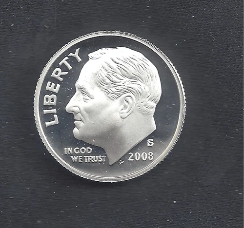 2008 S Silver Proof Roosevelt Dime - 90% Silver