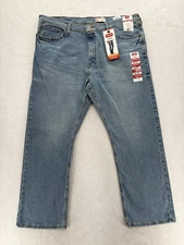 Wrangler Five Star Premium Jeans Mens 40x30 Blue Relaxed Boot Flex Stretch Denim