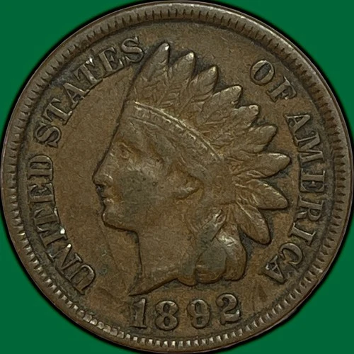 1892 Indian Head Cent Extremely Fine XF Coin #35371
