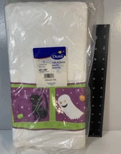 Vintage HALLOWEEN Paper Tablecloth- DUNI -NEW 54”x108” Green/Ppl Cat/Ghost