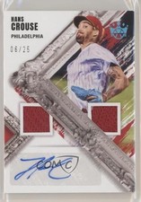 2022 Diamond Kings DK Material Signatures Holo Blue 6/25 Hans Crouse Auto 0nr3