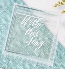 Clear Acrylic Ring Bearer Box by Way To Celebrate Wedding Accessory T170