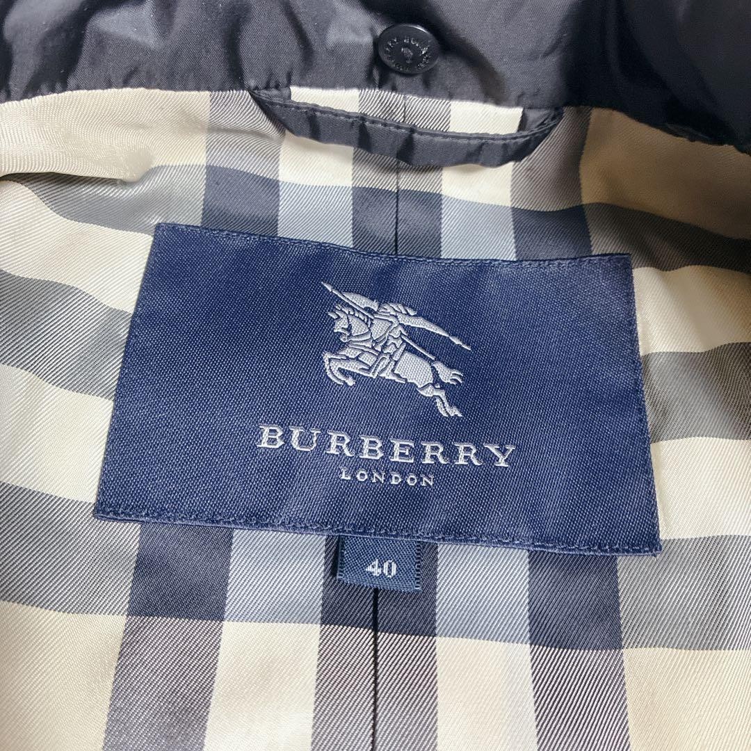 Burberry London Down Coat Black With Nova Check Pattern Size 40 For Women thumbnail 14