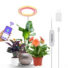 LED Grow Light for Indoor Plants with Stand UV Full Spectrum Halo Growing Lamp