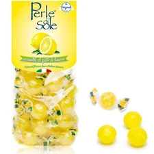 Fizzy Lemon Surprise Italian Candy 7 Ounce Pack Individually Wrapped Treats