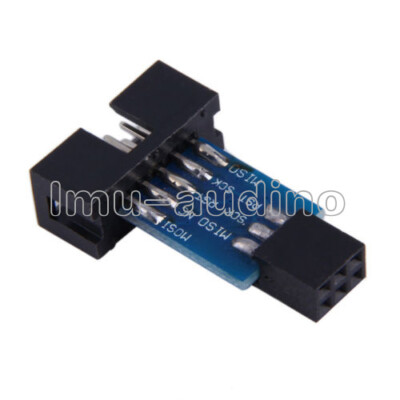 2PCS 10 Pin Convert to Standard 6 Pin Adapter Board F ATMEL AVRISP USBASP STK500