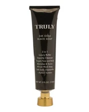 TRULY 24k Gold Black Soap 2 In 1 Luxury Butter Impurity Cleanser face/body NEW