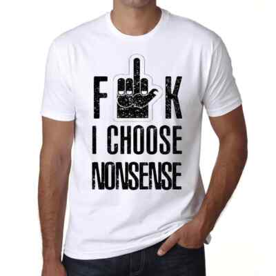 ULTRABASIC Herren T-Shirt F**k Ich wähle Absurdität F**k I Choose Nonsense
