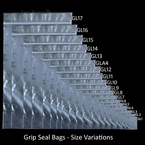 grip seal bags self resealable grip poly plastic clear zip lock mix [all sizes] image 11
