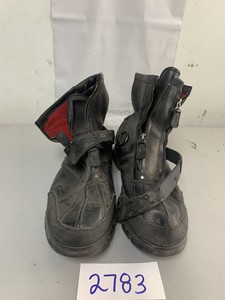 black leather polo boots