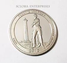 2013 S PERRYS VICTORY *CLAD PROOF* ATB QUARTER   **FREE SHIPPING**
