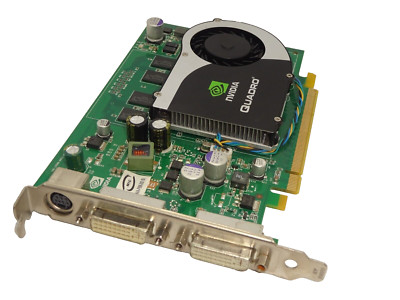 DELL nVIDIA QUADRO FX 1700 512MB DDR2 PCI-e GRAFIKKARTE DVI DUAL S-VIDEO#GK10270