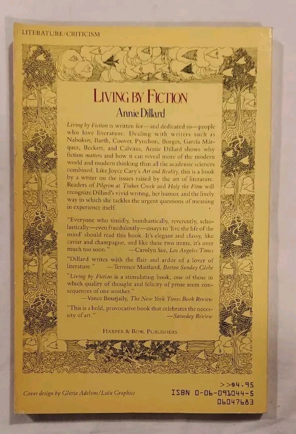 Living by Fiction By Annie Dillard 1983 - Image 4 of 4