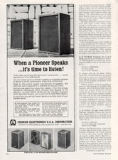 Pioneer - Speakers  - Original Magazine Ad - 1967