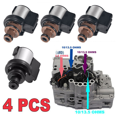 #ad 4x Torque Converter AWD Pressure Control amp; Lock Up Solenoid For Subaru TR580 690 $136.10