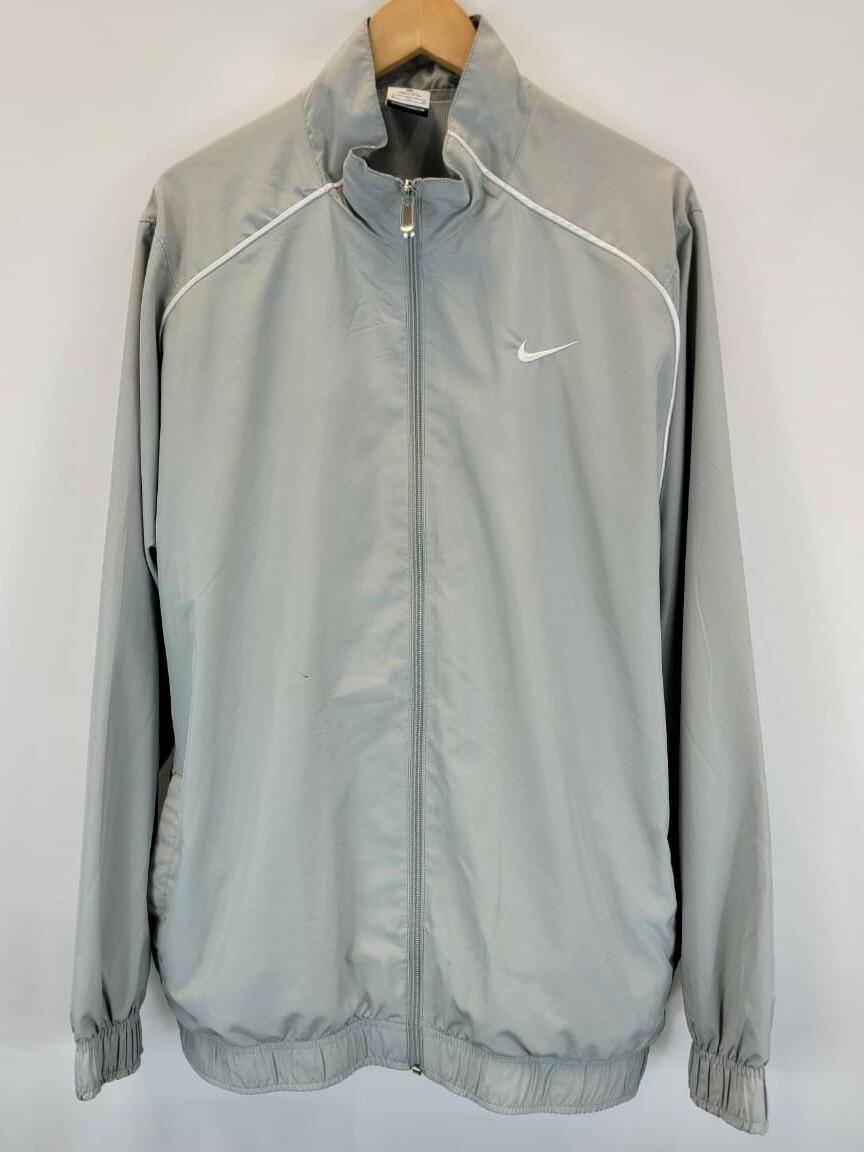 Nike Dri-Fit Full-Zip Jacket Men's Sz Med Black Gray Windbreaker