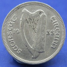 IRELAND 1935  THREEPENCE  ( 3d ) / SNIFF'S  ANCIENT COINS T-3
