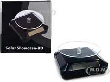 3.5" SOLAR ROTATING DISPLAY STAND W/BLACK BASE FOR 1/64 SCALE MODEL CARS 002-BK