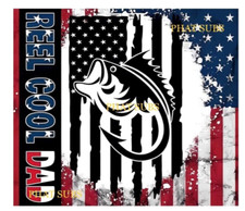 20oz Sublimation Tumbler Wrap Reel Cool Dad Ready To Press Heat Transfer