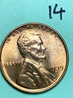 1939-D LINCOLN WHEAT CENT, HIGH QUALITY "BU" CONDITION, #14
