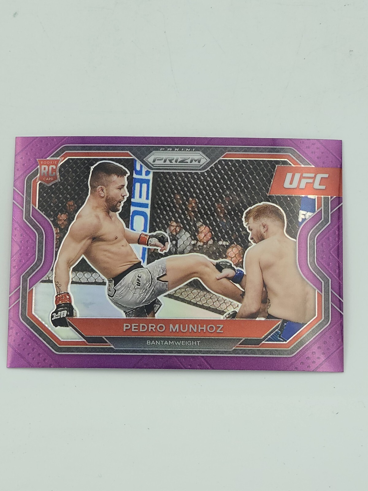 Pedro Munhoz 2021 Panini Prizm UFC Purple Refractor RC Rookie  /149 #155